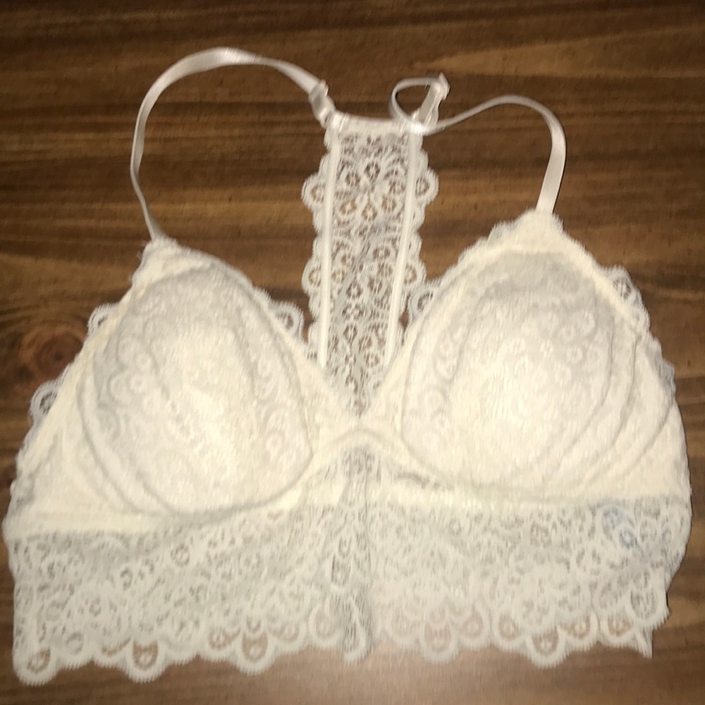 white lace bralette